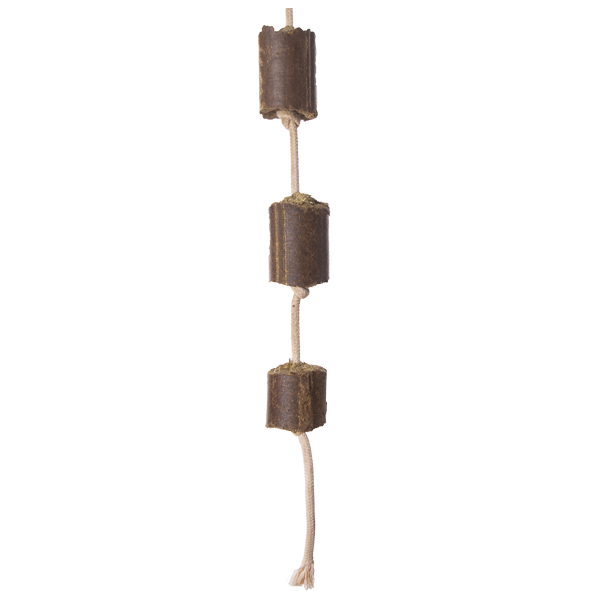 Lax luzerne aan touw voor paarden