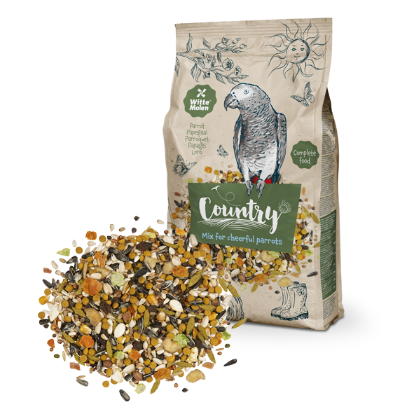Country Papegaai met Pellets
